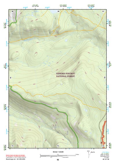 46121NE Page 62 Mount Rainier Topo Preview 1