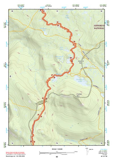 46121NE Page 63 Mount Rainier Topo Preview 1