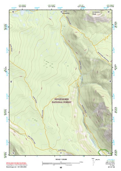 46121NE Page 65 Mount Rainier Topo Preview 1