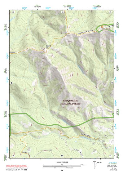 46121NE Page 68 Mount Rainier Topo Preview 1