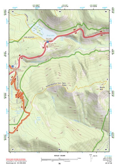 46121NE Page 76 Mount Rainier Topo Preview 1