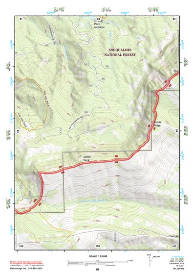 46121NE Page 94 Mount Rainier Topo Preview 1