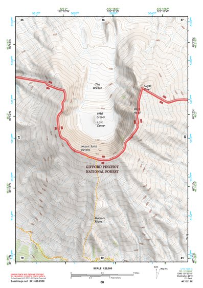 46122SE Page 68 Mount Saint Helens Topo Preview 1