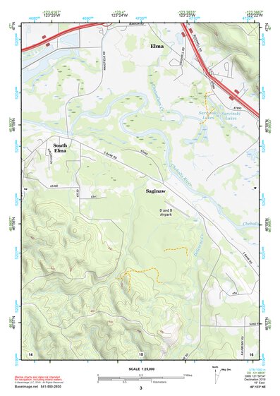 46123NE Page 3 Chehalis River Topo Preview 1