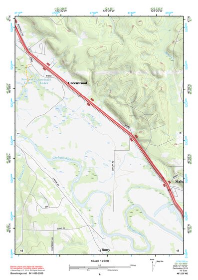 46123NE Page 4 Chehalis River Topo Preview 1