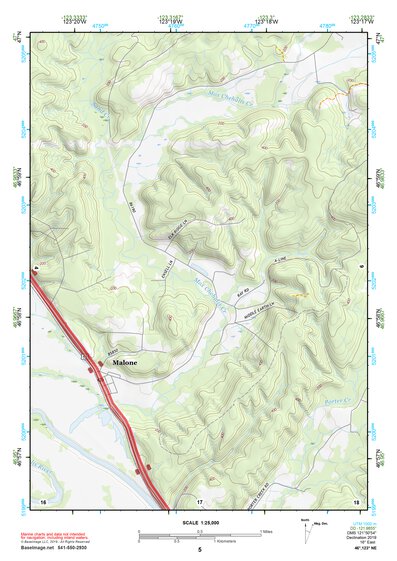 46123NE Page 5 Chehalis River Topo Preview 1