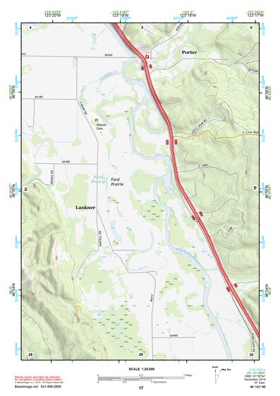 46123NE Page 17 Chehalis River Topo Preview 1
