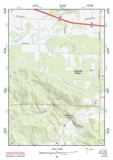 46123NE Page 44 Chehalis River Topo Preview 1