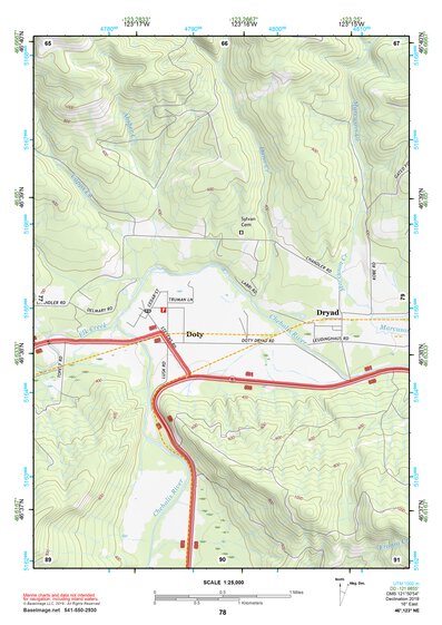 46123NE Page 78 Chehalis River Topo Preview 1