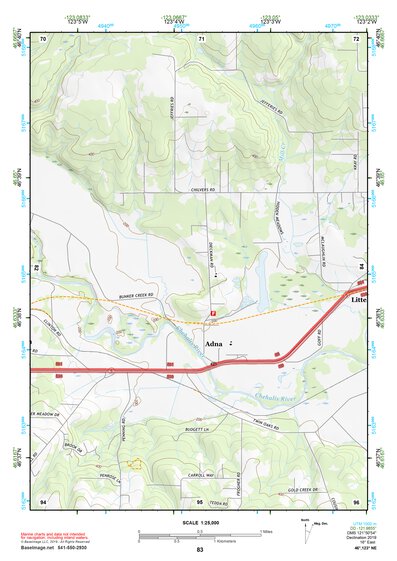 46123NE Page 83 Chehalis River Topo Preview 1