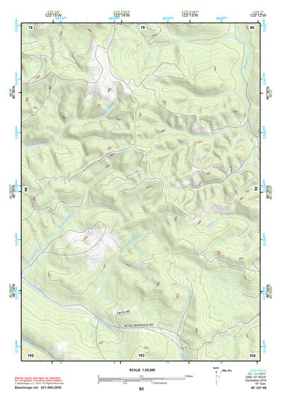 46123NE Page 91 Chehalis River Topo Preview 1