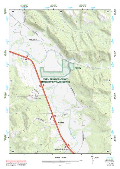 46123NW Page 81 Chehalis River Topo Preview 1