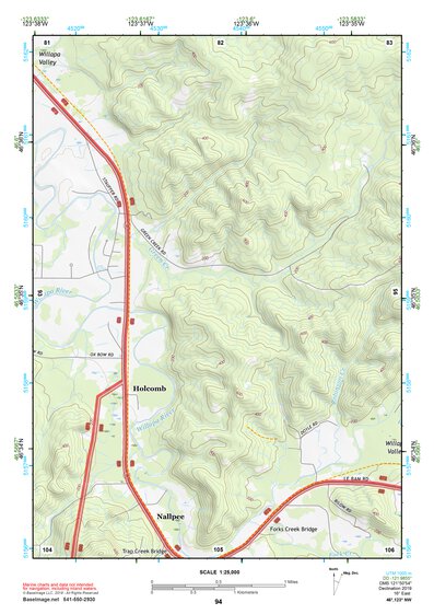 46123NW Page 94 Chehalis River Topo Preview 1