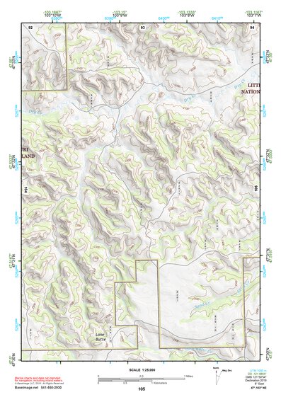 47103NE Page 105 Watford City Topo Preview 1