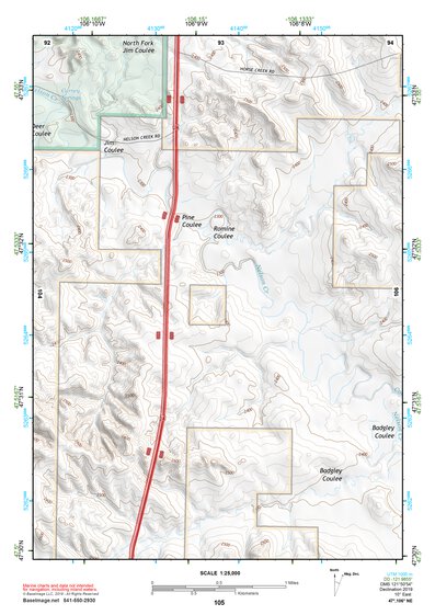 47106NE Page 105 Fort Peck Lake East Topo Preview 1