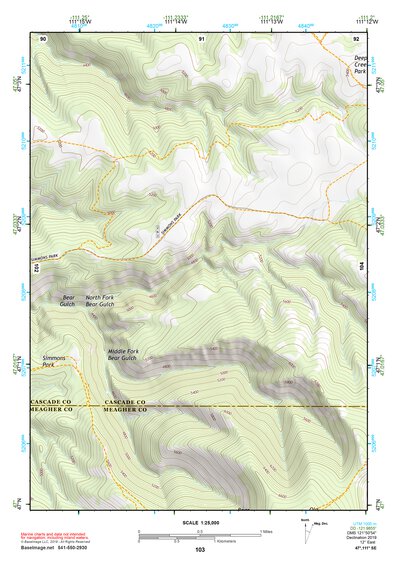 47111SE Page 103 Great Falls South Topo Preview 1