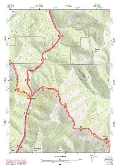 47112SE Page 88 Dearborn River Topo Preview 1