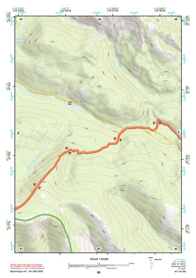 47112SW Page 80 Dearborn River Topo Preview 1