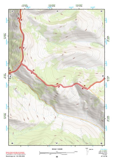 47113SE Page 55 Seeley Lake Topo Preview 1