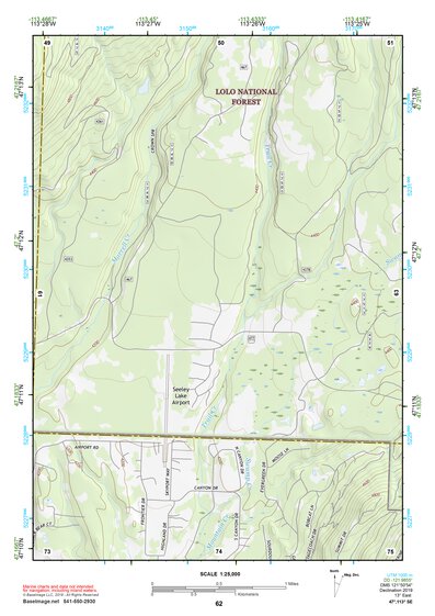 47113SE Page 62 Seeley Lake Topo Preview 1