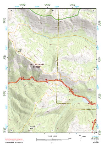 47113SE Page 71 Seeley Lake Topo Preview 1