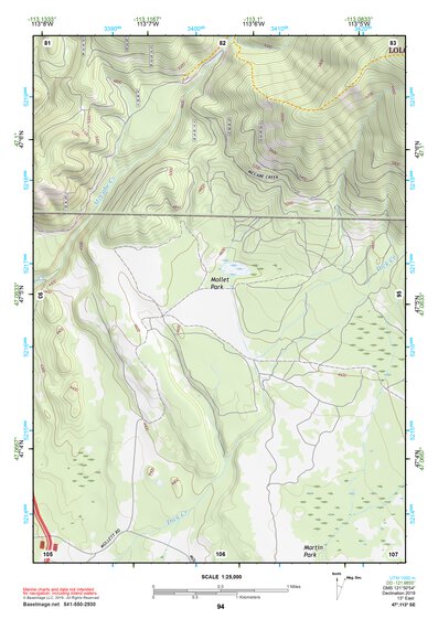 47113SE Page 94 Seeley Lake Topo Preview 1