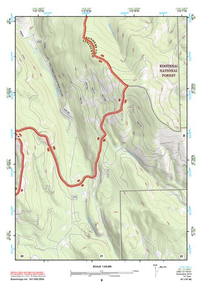 47115NE Page 9 Thompson Falls Topo Preview 1