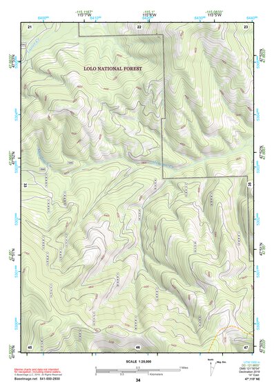 47115NE Page 34 Thompson Falls Topo Preview 1