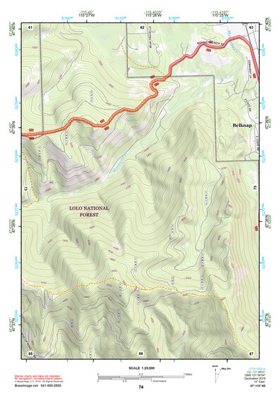 47115NE Page 74 Thompson Falls Topo Preview 1