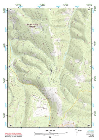 47115NE Page 83 Thompson Falls Topo Preview 1