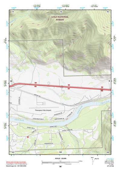 47115NE Page 90 Thompson Falls Topo Preview 1