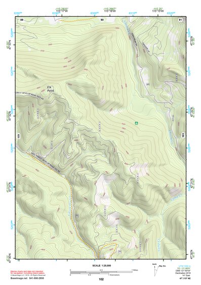 47115NE Page 102 Thompson Falls Topo Preview 1