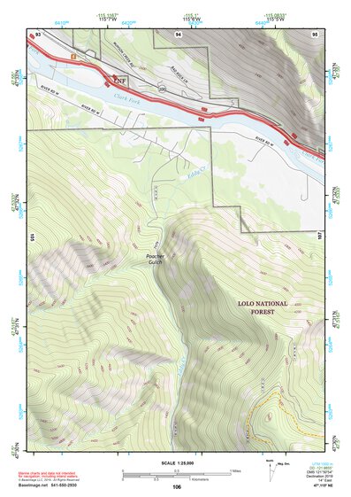47115NE Page 106 Thompson Falls Topo Preview 1
