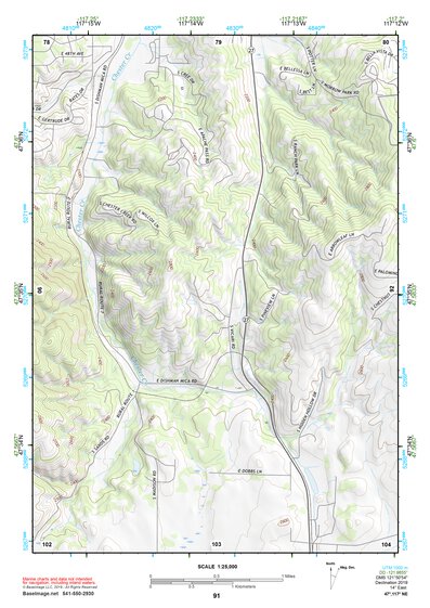 47117NE Page 91 Spokane Topo Preview 1