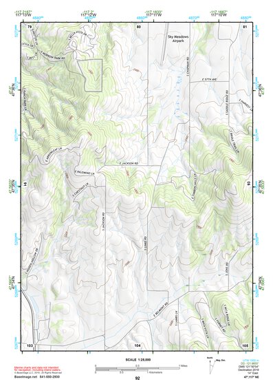 47117NE Page 92 Spokane Topo Preview 1