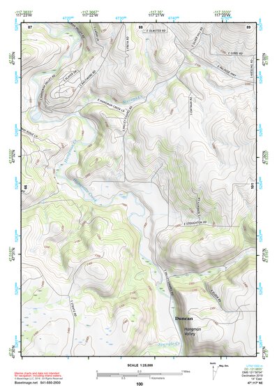 47117NE Page 100 Spokane Topo Preview 1