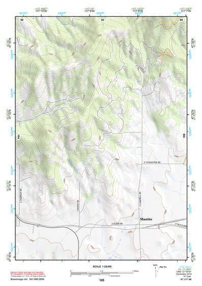 47117NE Page 105 Spokane Topo Preview 1