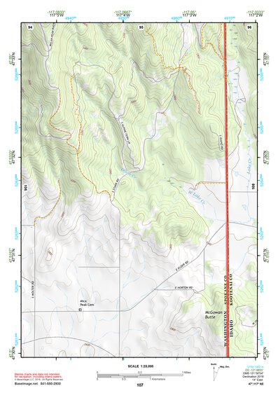 47117NE Page 107 Spokane Topo Preview 1