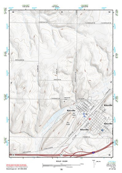 47118SE Page 75 Ritzville Topo Preview 1