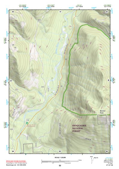 47121NE Page 53 Skykomish River Topo Preview 1