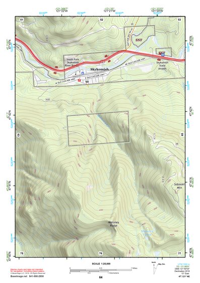47121NE Page 64 Skykomish River Topo Preview 1