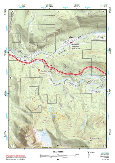 47121NW Page 47 Skykomish River Topo Preview 1