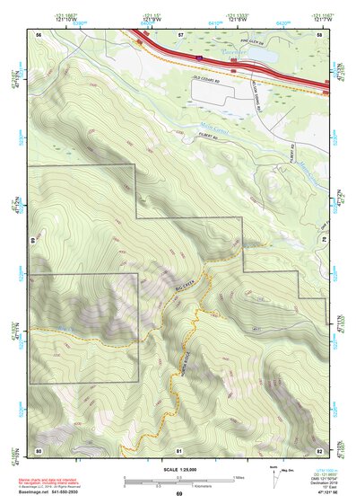 47121SE Page 69 Snoqualmie Pass Topo Preview 1