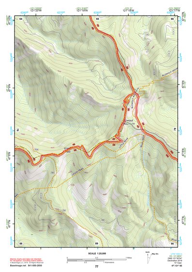 47121SE Page 77 Snoqualmie Pass Topo Preview 1