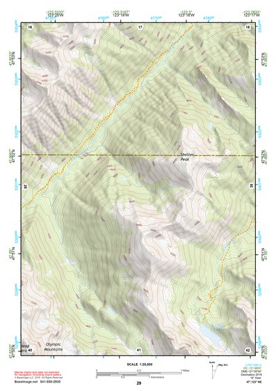 47123NE Page 29 Mount Olympus Topo Preview 1