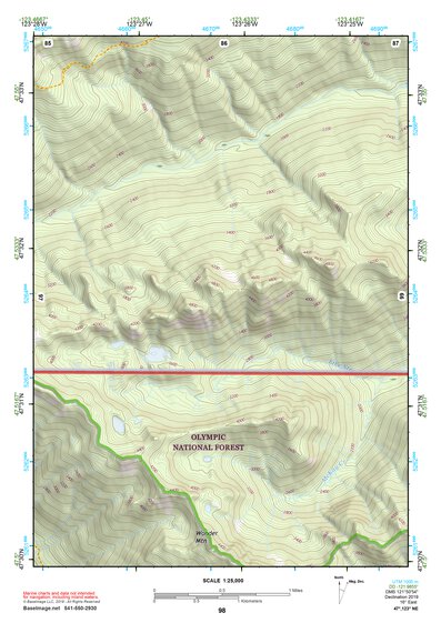 47123NE Page 98 Mount Olympus Topo Preview 1
