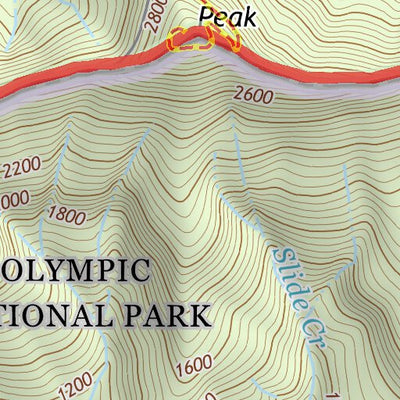 47123NW Page 99 Mount Olympus Topo Preview 3