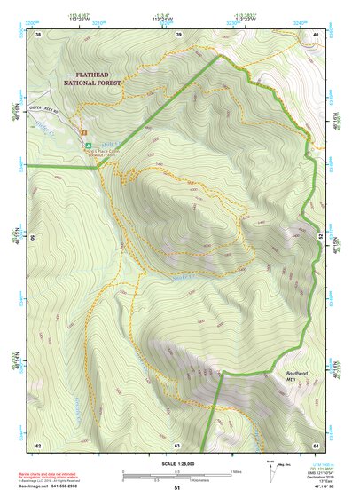 48113SE Page 51 Hungry Horse Reservoir Topo Preview 1