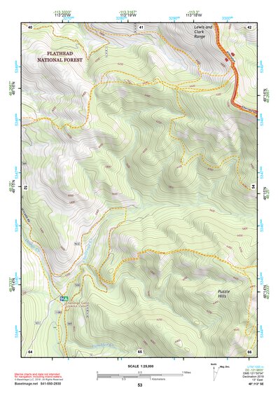 48113SE Page 53 Hungry Horse Reservoir Topo Preview 1