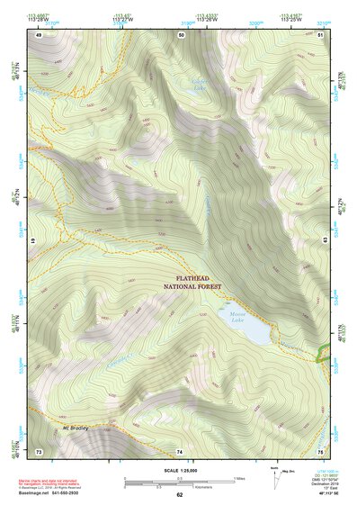 48113SE Page 62 Hungry Horse Reservoir Topo Preview 1